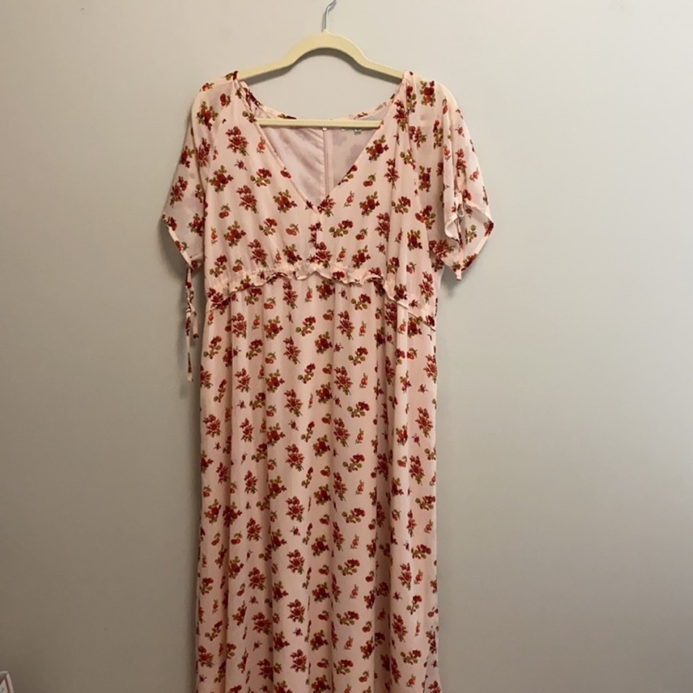 Madewell Tie-Sleeve Midi Dress Countryside Blooms